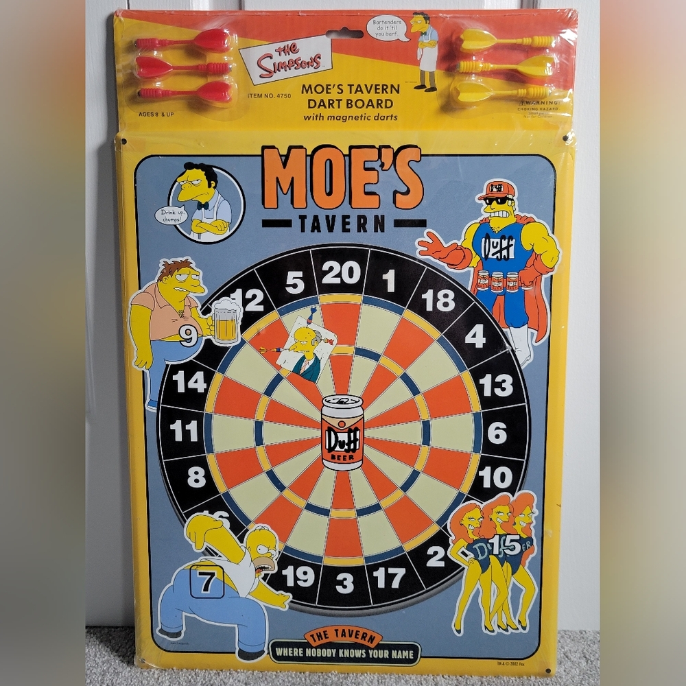 Magnetic Dart Board – Duff Beer Design (Yellow/Orange/Black)